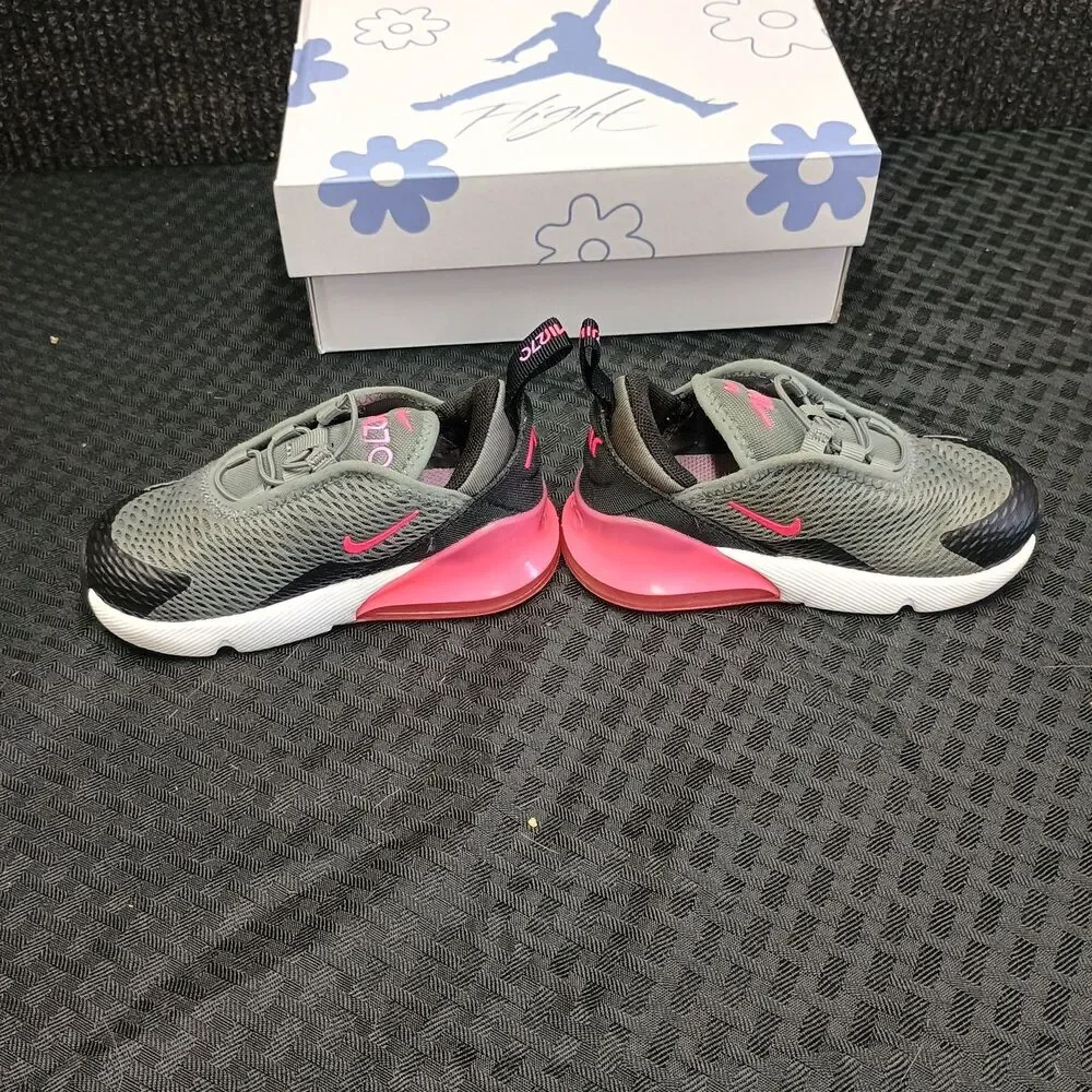 Nike Air Max 270 Smoke gray/pink Sneakers Shoes (Toddler Size 8C) #DD1646-031